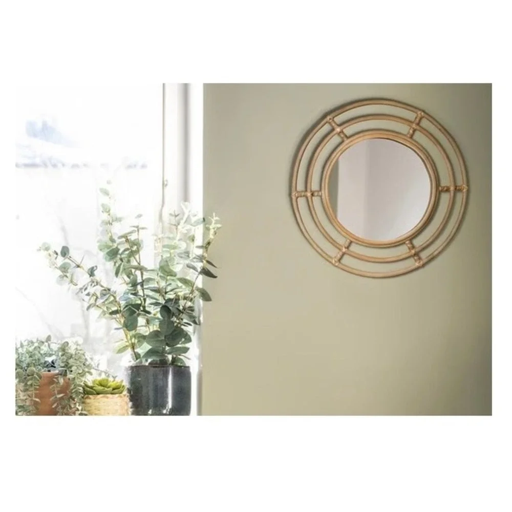 IKEA BUSKBO Mirror Rattan Wall Decor 16.5